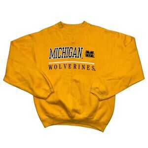 Vintage Michigan Wolverines Sweatshirt Mens M Maize Varsity Classics NCAA